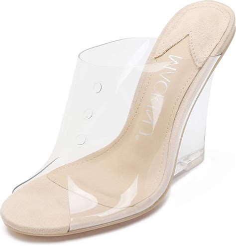 comfortable clear heels for women.